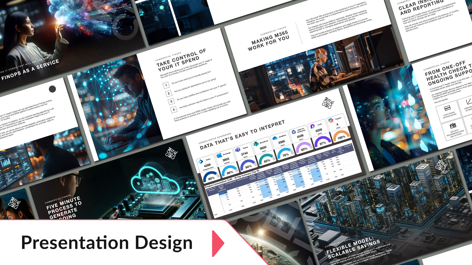 presentation design with text
