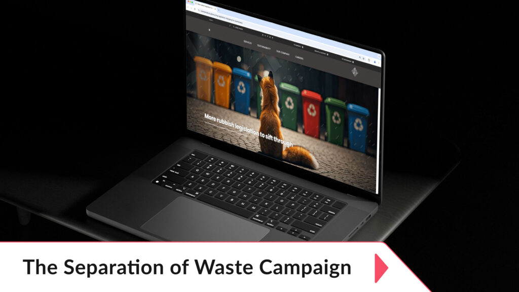 separation of waste with text