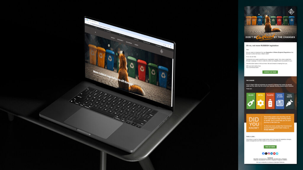 laptop and email mockup