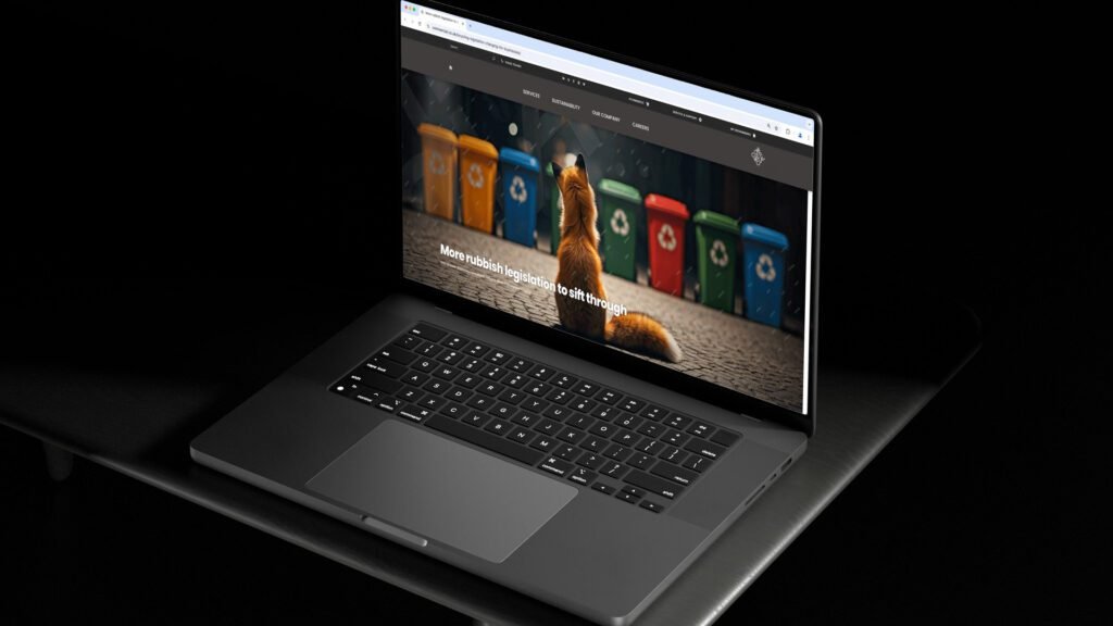 The separation of waste legislation website mockup by Christopher Livings | Remote graphic designer from Chesterfield
